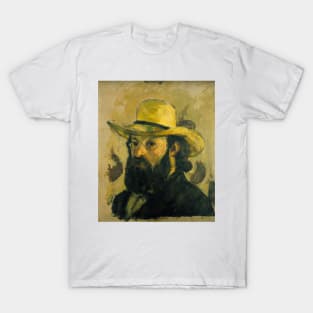 Self-Portrait in a Straw Hat by Paul Cezanne T-Shirt